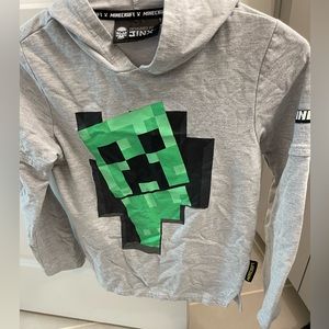 Boys Minecraft Creeper Long Sleeve Shirt Hoodie